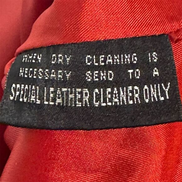 VTG New Yorker Red Embossed Leather Skirt 7 High Waist Midi Mob Wife 80s Retro - Picture 7 of 8